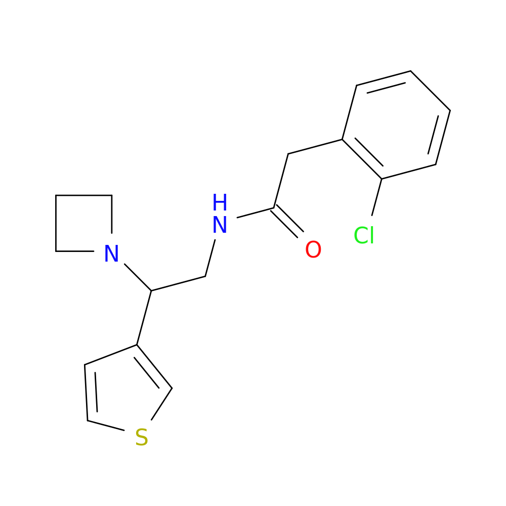 N-[2-(azetidin-1-yl)-2-(thiophen-3-yl)ethyl]-2-(2-chlorophenyl)acetamide