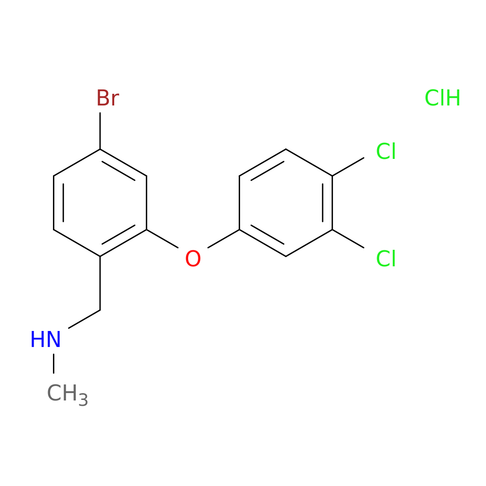 {[4-bromo-2-(3,4-dichlorophenoxy)phenyl]methyl}(methyl)amine hydrochloride