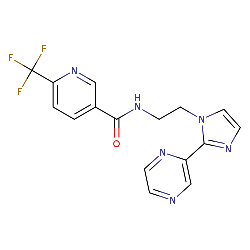 N-{2-[2-(pyrazin-2-yl)-1H-imidazol-1-yl]ethyl}-6-(trifluoromethyl)pyridine-3-carboxamide