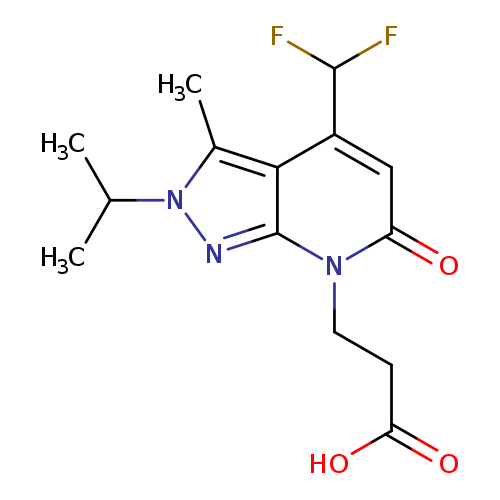 3-(4-(Difluoromethyl)-2-isopropyl-3-methyl-6-oxo-2H-pyrazolo[3,4-b]pyridin-7(6H)-yl)propanoic acid