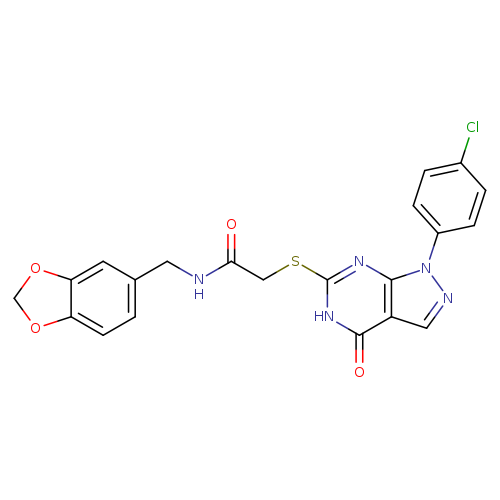 N-[(2H-1,3-benzodioxol-5-yl)methyl]-2-{[1-(4-chlorophenyl)-4-oxo-1H,4H,5H-pyrazolo[3,4-d]pyrimidin-6-yl]sulfanyl}acetamide