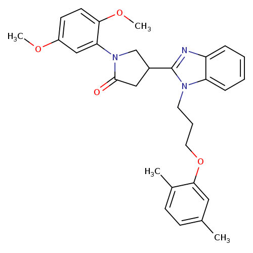 1-(2,5-dimethoxyphenyl)-4-{1-[3-(2,5-dimethylphenoxy)propyl]-1H-1,3-benzodiazol-2-yl}pyrrolidin-2-one
