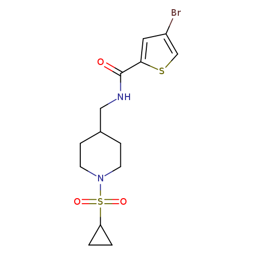 4-bromo-N-{[1-(cyclopropanesulfonyl)piperidin-4-yl]methyl}thiophene-2-carboxamide