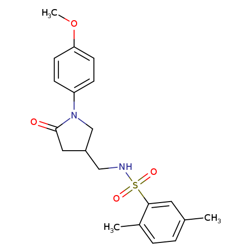 N-{[1-(4-methoxyphenyl)-5-oxopyrrolidin-3-yl]methyl}-2,5-dimethylbenzene-1-sulfonamide