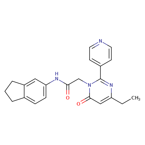 N-(2,3-dihydro-1H-inden-5-yl)-2-[4-ethyl-6-oxo-2-(pyridin-4-yl)-1,6-dihydropyrimidin-1-yl]acetamide