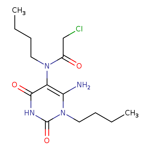 N-(6-amino-1-butyl-2,4-dioxo-1,2,3,4-tetrahydropyrimidin-5-yl)-N-butyl-2-chloroacetamide