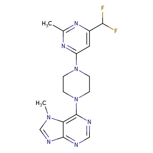 6-{4-[6-(difluoromethyl)-2-methylpyrimidin-4-yl]piperazin-1-yl}-7-methyl-7H-purine