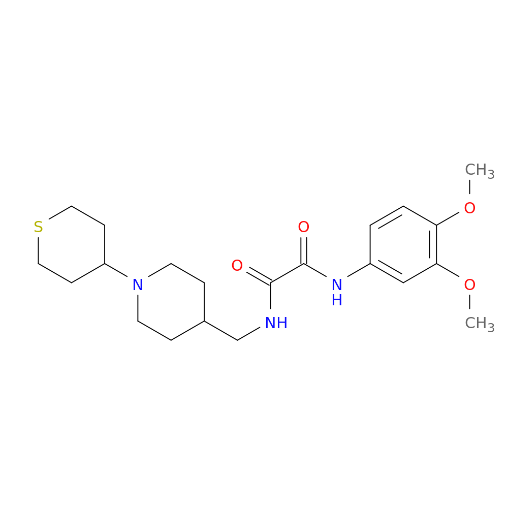 N'-(3,4-dimethoxyphenyl)-N-{[1-(thian-4-yl)piperidin-4-yl]methyl}ethanediamide