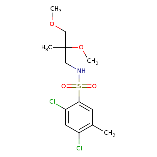 2,4-dichloro-N-(2,3-dimethoxy-2-methylpropyl)-5-methylbenzene-1-sulfonamide