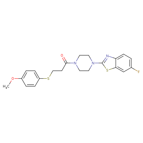 1-[4-(6-fluoro-1,3-benzothiazol-2-yl)piperazin-1-yl]-3-[(4-methoxyphenyl)sulfanyl]propan-1-one