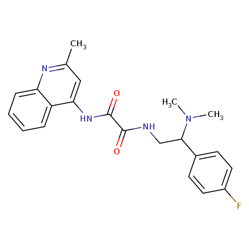 N'-[2-(dimethylamino)-2-(4-fluorophenyl)ethyl]-N-(2-methylquinolin-4-yl)ethanediamide