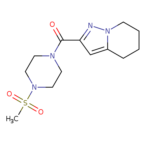 1-methanesulfonyl-4-{4H,5H,6H,7H-pyrazolo[1,5-a]pyridine-2-carbonyl}piperazine