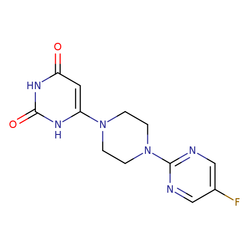6-[4-(5-fluoropyrimidin-2-yl)piperazin-1-yl]-1,2,3,4-tetrahydropyrimidine-2,4-dione