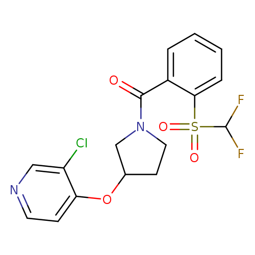 3-chloro-4-{[1-(2-difluoromethanesulfonylbenzoyl)pyrrolidin-3-yl]oxy}pyridine