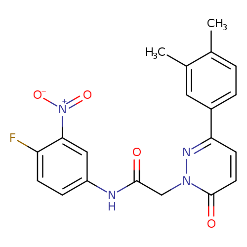 2-[3-(3,4-dimethylphenyl)-6-oxo-1,6-dihydropyridazin-1-yl]-N-(4-fluoro-3-nitrophenyl)acetamide