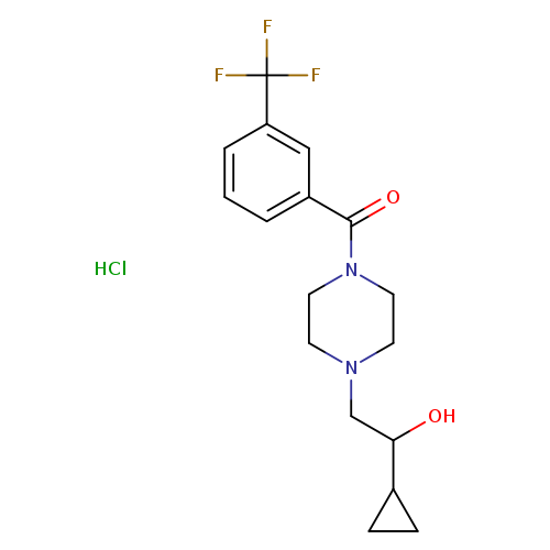 1-cyclopropyl-2-{4-[3-(trifluoromethyl)benzoyl]piperazin-1-yl}ethan-1-ol hydrochloride