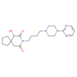10-Hydroxy-8-[4-(4-pyrimidin-2-ylpiperazin-1-yl)butyl]-8-azaspiro[4.5]decane-7,9-dione
