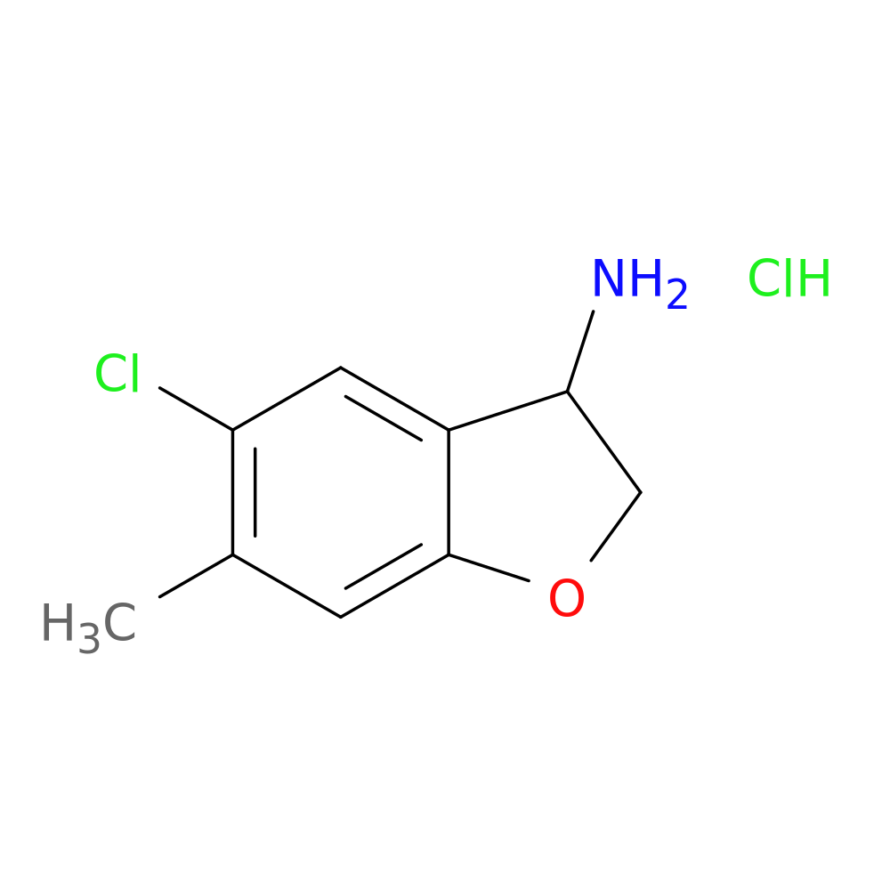 5-chloro-6-methyl-2,3-dihydro-1-benzofuran-3-amine hydrochloride