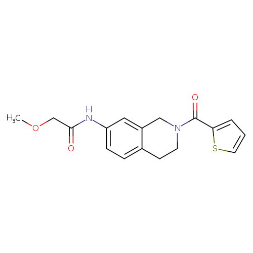 2-methoxy-N-[2-(thiophene-2-carbonyl)-1,2,3,4-tetrahydroisoquinolin-7-yl]acetamide