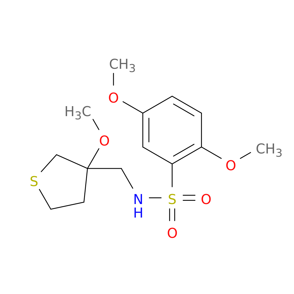 2,5-dimethoxy-N-[(3-methoxythiolan-3-yl)methyl]benzene-1-sulfonamide