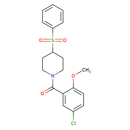4-(benzenesulfonyl)-1-(5-chloro-2-methoxybenzoyl)piperidine