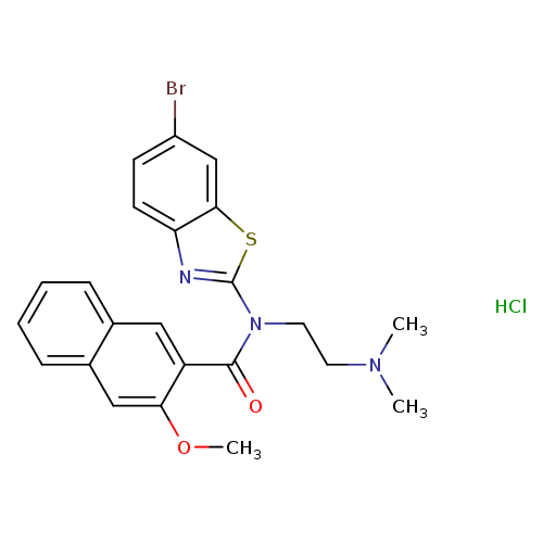 N-(6-bromo-1,3-benzothiazol-2-yl)-N-[2-(dimethylamino)ethyl]-3-methoxynaphthalene-2-carboxamide hydrochloride