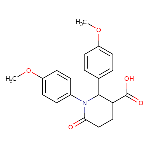 1,2-bis(4-methoxyphenyl)-6-oxopiperidine-3-carboxylic acid, Mixture of diastereomers