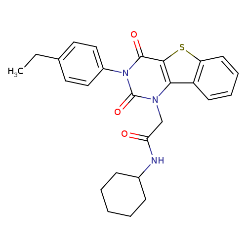 N-cyclohexyl-2-[5-(4-ethylphenyl)-4,6-dioxo-8-thia-3,5-diazatricyclo[7.4.0.0^{2,7}]trideca-1(9),2(7),10,12-tetraen-3-yl]acetamide