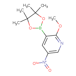Pyridine, 2-methoxy-5-nitro-3-(4,4,5,5-tetramethyl-1,3,2-dioxaborolan-2-yl)-
