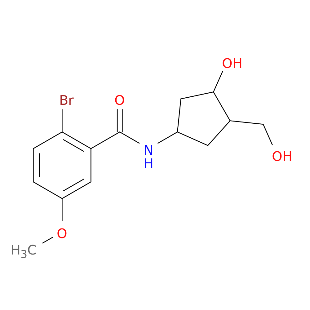 2-bromo-N-[3-hydroxy-4-(hydroxymethyl)cyclopentyl]-5-methoxybenzamide