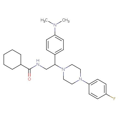 N-{2-[4-(dimethylamino)phenyl]-2-[4-(4-fluorophenyl)piperazin-1-yl]ethyl}cyclohexanecarboxamide