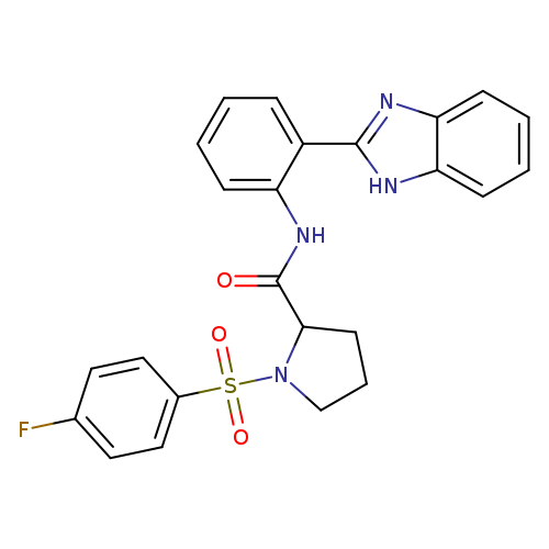 N-[2-(1H-1,3-benzodiazol-2-yl)phenyl]-1-(4-fluorobenzenesulfonyl)pyrrolidine-2-carboxamide