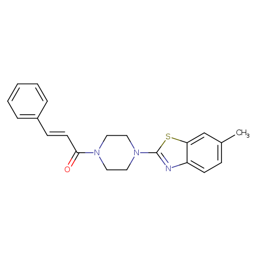 (2E)-1-[4-(6-methyl-1,3-benzothiazol-2-yl)piperazin-1-yl]-3-phenylprop-2-en-1-one
