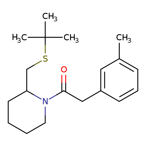 1-{2-[(tert-butylsulfanyl)methyl]piperidin-1-yl}-2-(3-methylphenyl)ethan-1-one