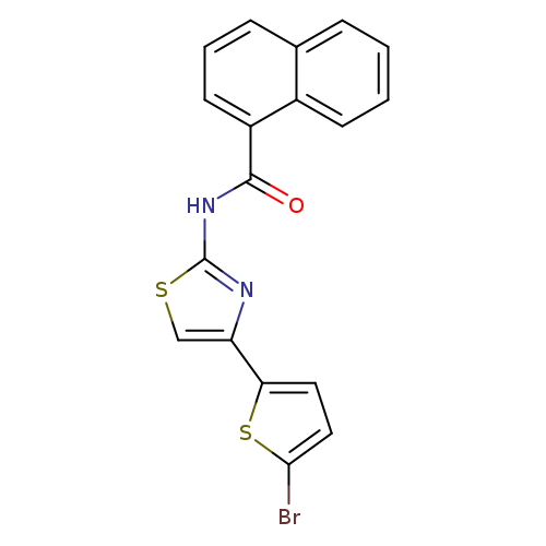 N-[4-(5-bromothiophen-2-yl)-1,3-thiazol-2-yl]naphthalene-1-carboxamide