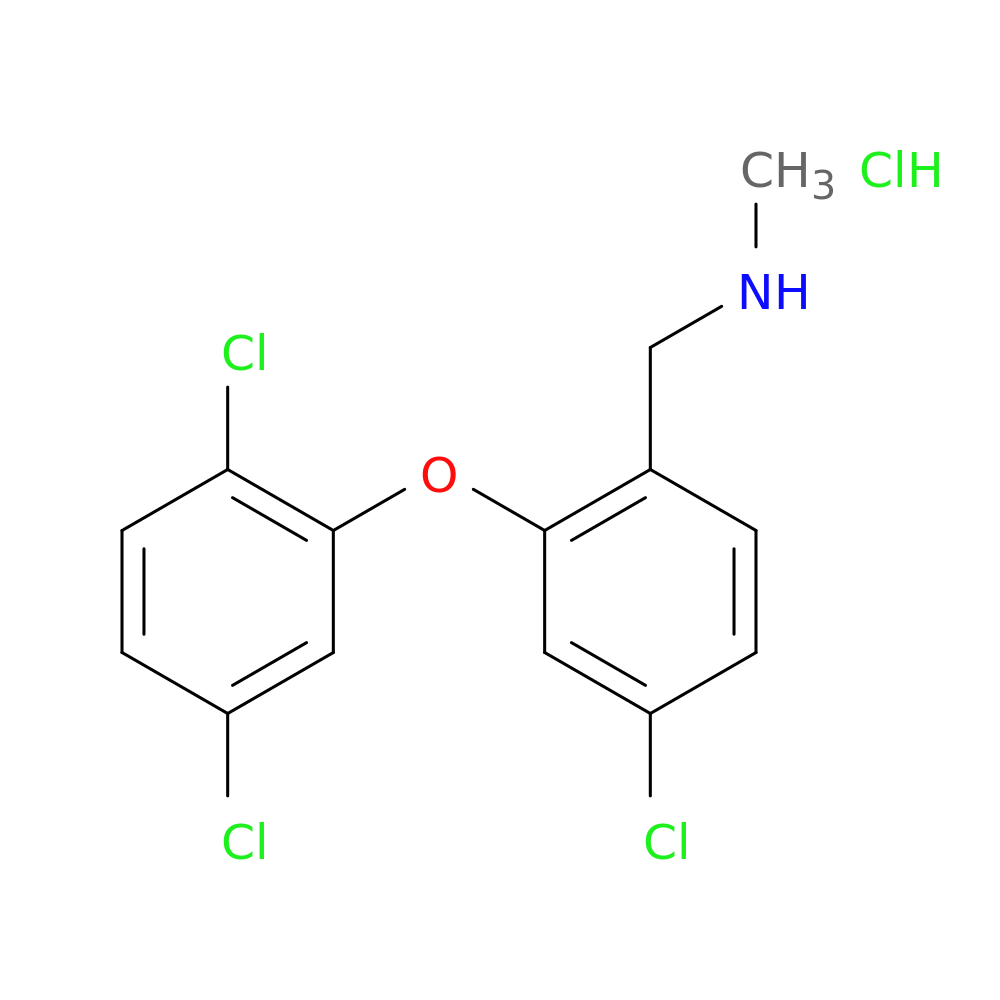 {[4-chloro-2-(2,5-dichlorophenoxy)phenyl]methyl}(methyl)amine hydrochloride
