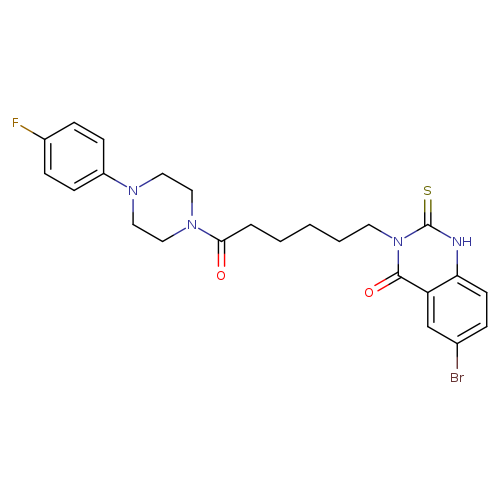 6-bromo-3-{6-[4-(4-fluorophenyl)piperazin-1-yl]-6-oxohexyl}-2-sulfanylidene-1,2,3,4-tetrahydroquinazolin-4-one