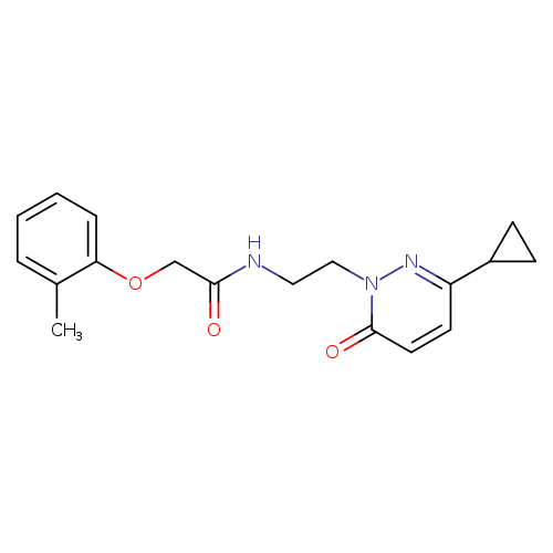 N-[2-(3-cyclopropyl-6-oxo-1,6-dihydropyridazin-1-yl)ethyl]-2-(2-methylphenoxy)acetamide