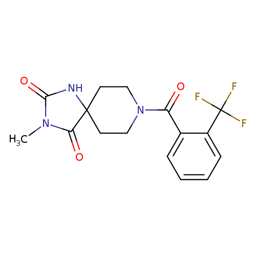 3-methyl-8-[2-(trifluoromethyl)benzoyl]-1,3,8-triazaspiro[4.5]decane-2,4-dione