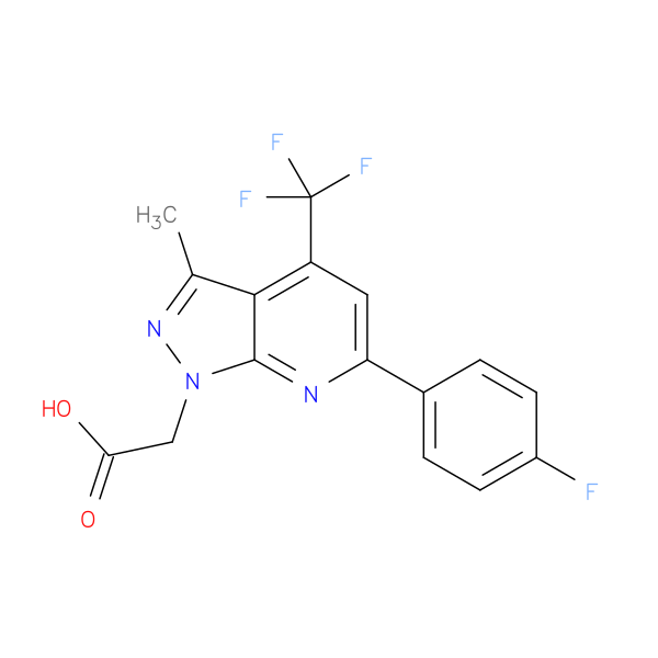 2-(6-(4-Fluorophenyl)-3-methyl-4-(trifluoromethyl)-1H-pyrazolo[3,4-b]pyridin-1-yl)acetic acid