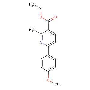 3-Pyridinecarboxylic acid, 6-(4-methoxyphenyl)-2-methyl-, ethyl ester