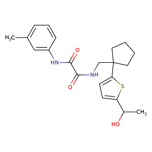N-({1-[5-(1-hydroxyethyl)thiophen-2-yl]cyclopentyl}methyl)-N'-(3-methylphenyl)ethanediamide