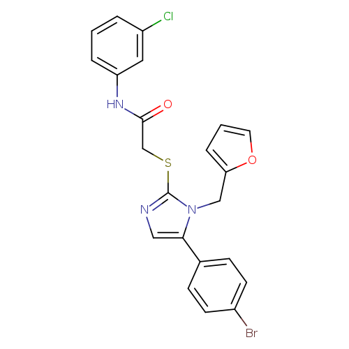 2-{[5-(4-bromophenyl)-1-[(furan-2-yl)methyl]-1H-imidazol-2-yl]sulfanyl}-N-(3-chlorophenyl)acetamide