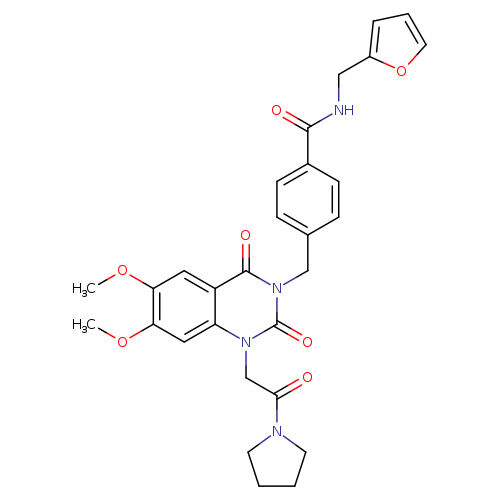 4-({6,7-dimethoxy-2,4-dioxo-1-[2-oxo-2-(pyrrolidin-1-yl)ethyl]-1,2,3,4-tetrahydroquinazolin-3-yl}methyl)-N-[(furan-2-yl)methyl]benzamide