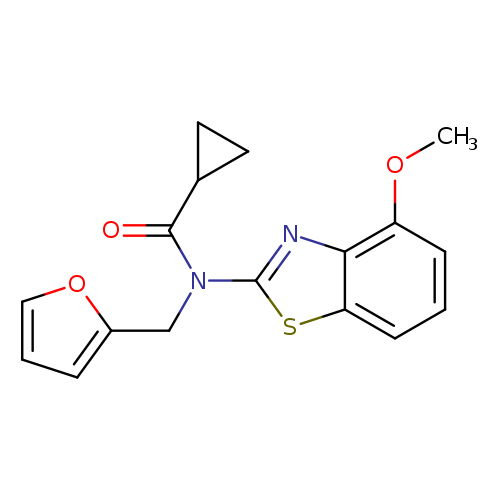 N-[(furan-2-yl)methyl]-N-(4-methoxy-1,3-benzothiazol-2-yl)cyclopropanecarboxamide
