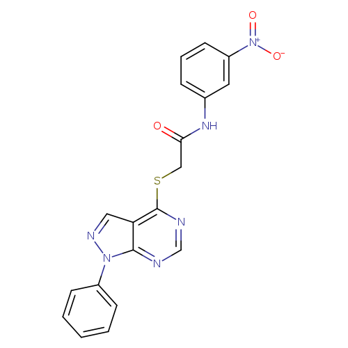 N-(3-nitrophenyl)-2-({1-phenyl-1H-pyrazolo[3,4-d]pyrimidin-4-yl}sulfanyl)acetamide