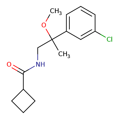 N-[2-(3-chlorophenyl)-2-methoxypropyl]cyclobutanecarboxamide