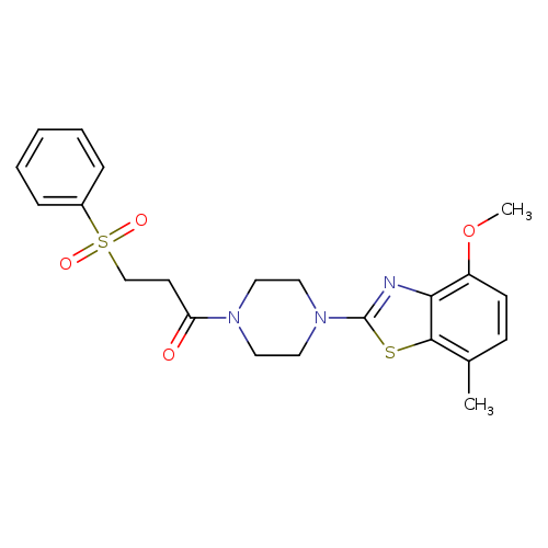 3-(benzenesulfonyl)-1-[4-(4-methoxy-7-methyl-1,3-benzothiazol-2-yl)piperazin-1-yl]propan-1-one