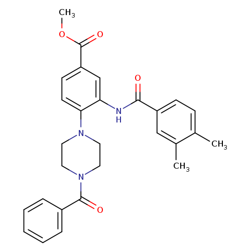 methyl 4-(4-benzoyl-1-piperazinyl)-3-[(3,4-dimethylbenzoyl)amino]benzoate