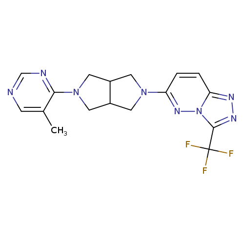 5-methyl-4-{5-[3-(trifluoromethyl)-[1,2,4]triazolo[4,3-b]pyridazin-6-yl]-octahydropyrrolo[3,4-c]pyrrol-2-yl}pyrimidine